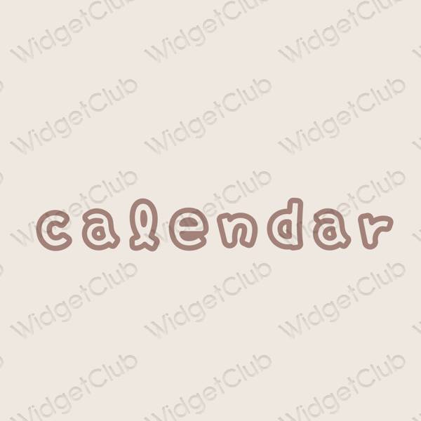 ესთეტიკური Calendar აპლიკაციის ხატები