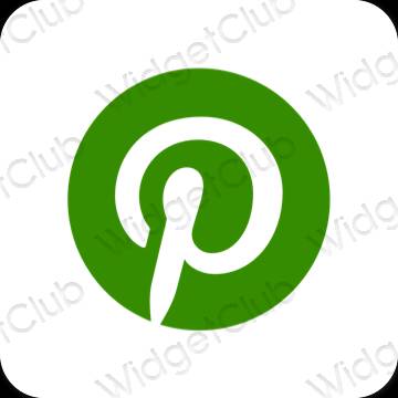 Estetický zelená Pinterest ikony aplikací