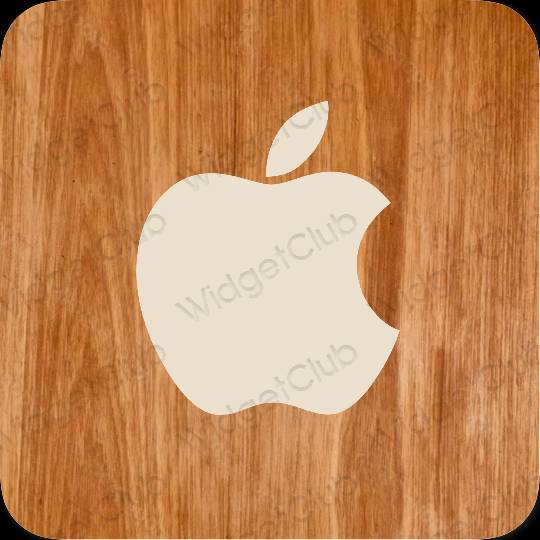 Aesthetic beige Apple Store app icons
