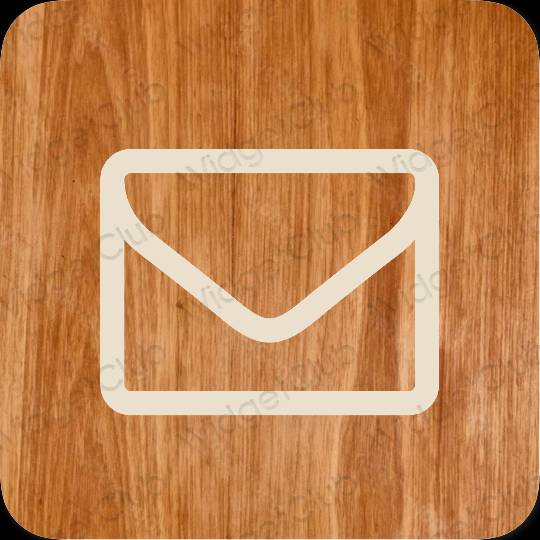 Estetik bej Gmail uygulama simgeleri