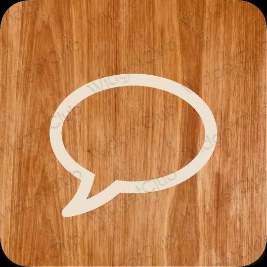 Aesthetic beige Messages app icons