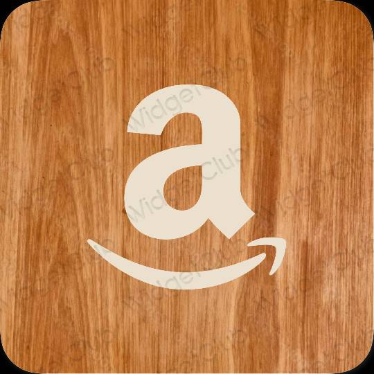 Ესთეტიური კრემისფერი Amazon აპლიკაციის ხატები