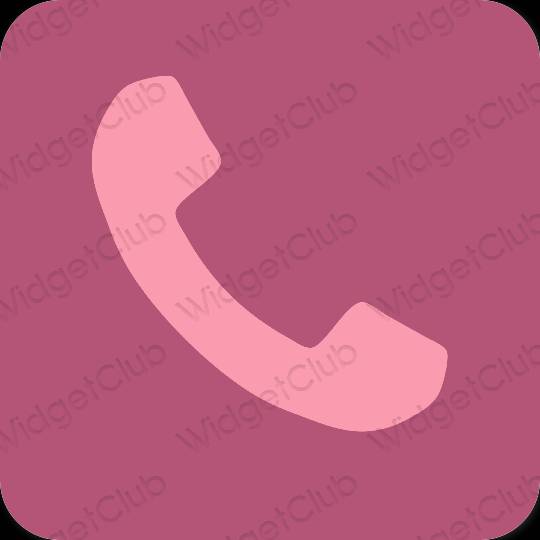 Estetický nachový Phone ikony aplikací