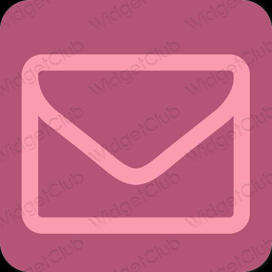 Estetik ungu Mail ikon aplikasi