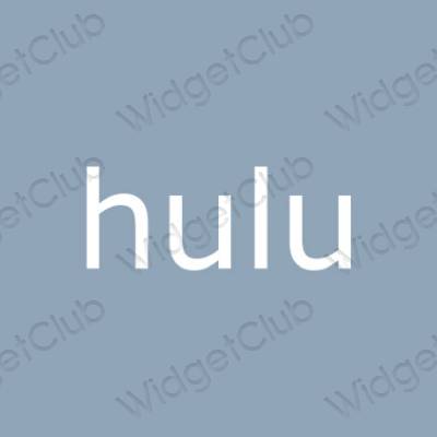 Естетичний пастельний синій hulu значки програм