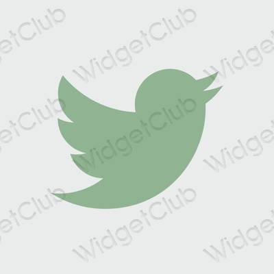 Esthetische Twitter app-pictogrammen