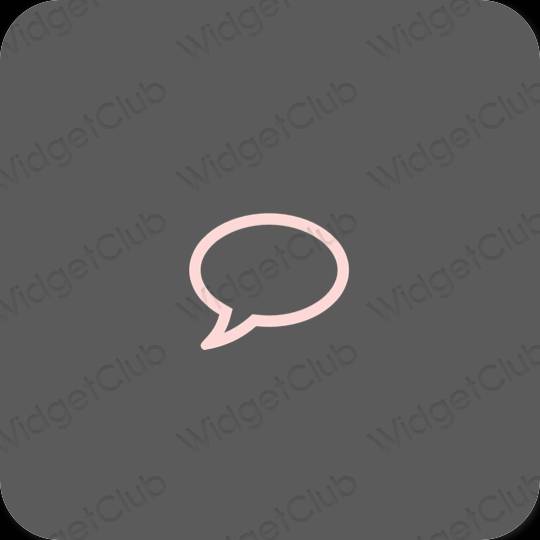 Stijlvol grijs Messages app-pictogrammen