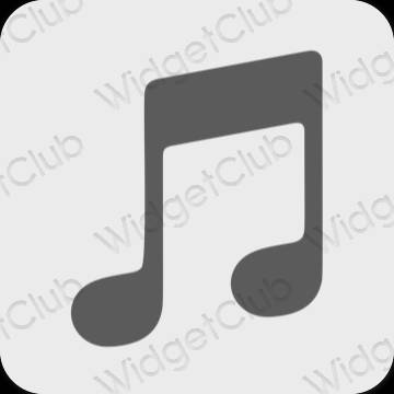 Estetski siva Apple Music ikone aplikacija