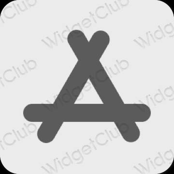 Stijlvol grijs AppStore app-pictogrammen