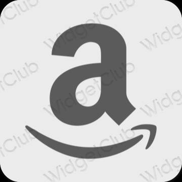 Esztétika szürke Amazon alkalmazás ikonok