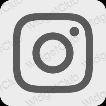 Esteetiline hall Instagram rakenduste ikoonid