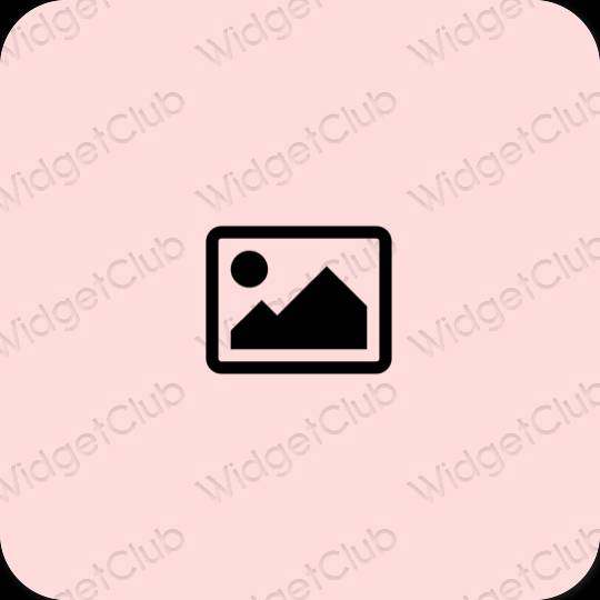 Ästhetisch Pastellrosa Photos App-Symbole