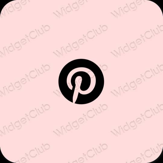 Αισθητικός ροζ Pinterest εικονίδια εφαρμογών