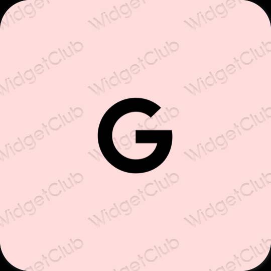 Esztétika rózsaszín Google alkalmazás ikonok