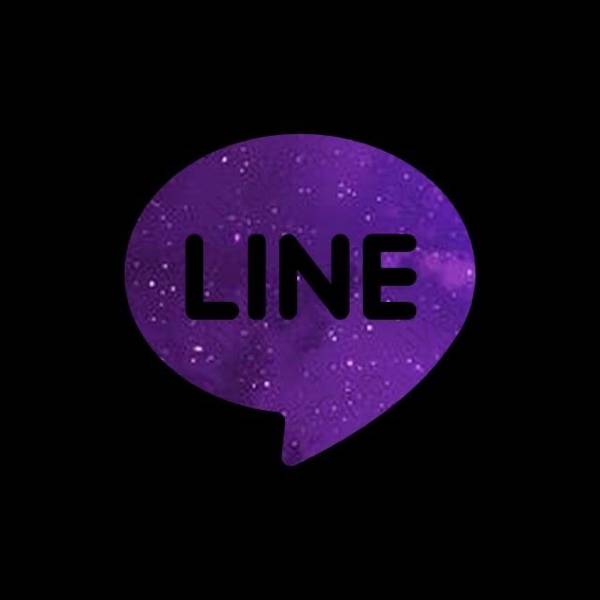 Estetyka czarny LINE ikony aplikacji