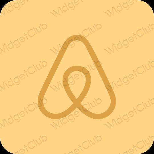 Естетичний коричневий Airbnb значки програм