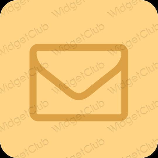 Æstetisk orange Mail app ikoner