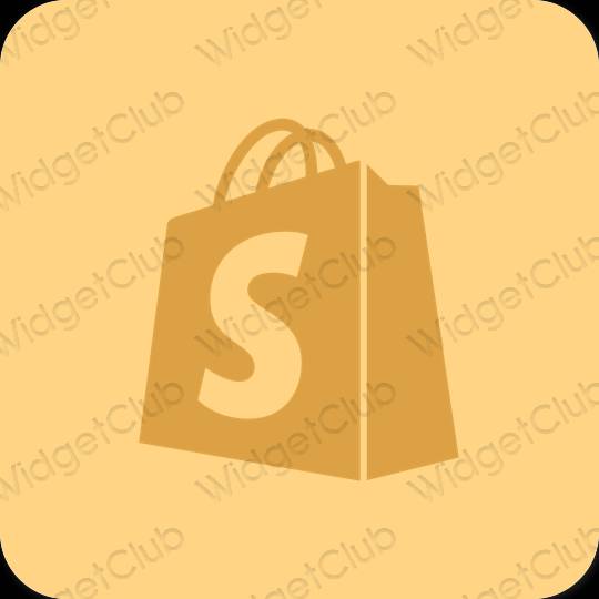 Estetisk orange Shopify app ikoner