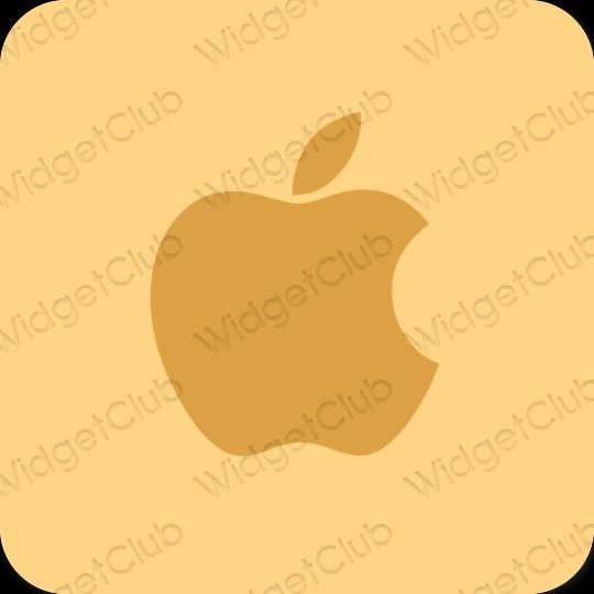 Aesthetic orange Apple Store app icons