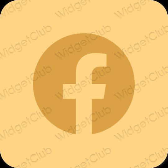 Естетски браон Facebook иконе апликација