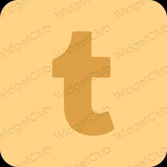 Estetico arancia Tumblr icone dell'app