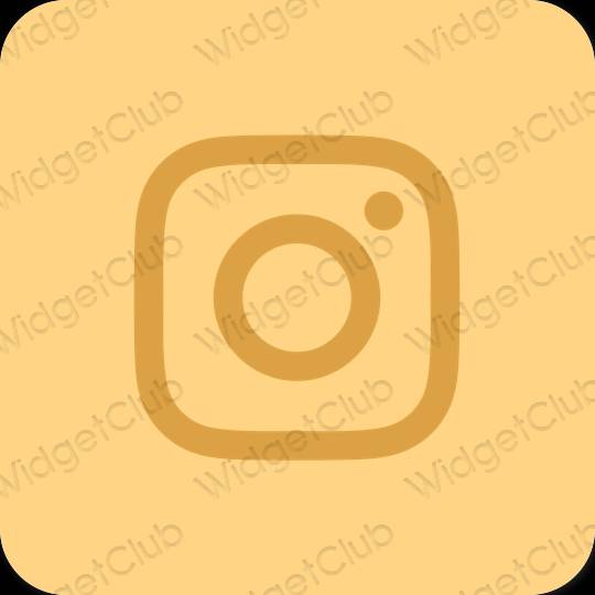 Aesthetic orange Instagram app icons