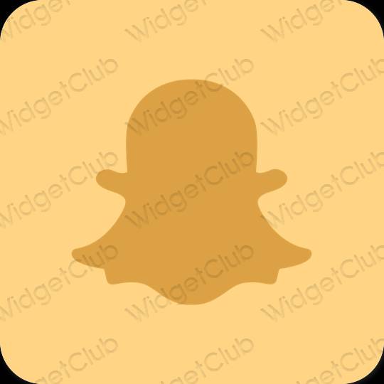 Estetické hnedá snapchat ikony aplikácií