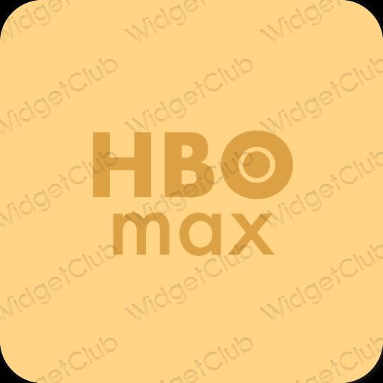 Ästhetisch Orange HBO MAX App-Symbole