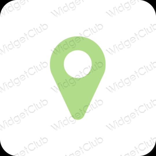 Esthetische Google Map app-pictogrammen