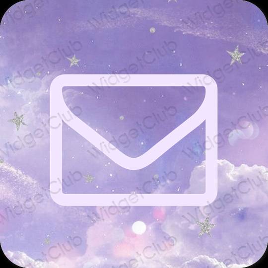 Estetisk lila Mail app ikoner