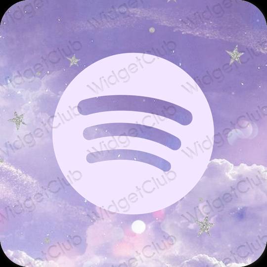 Esztétika lila Spotify alkalmazás ikonok