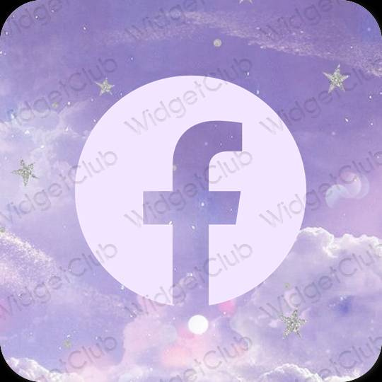 Estetisk lila Facebook app ikoner
