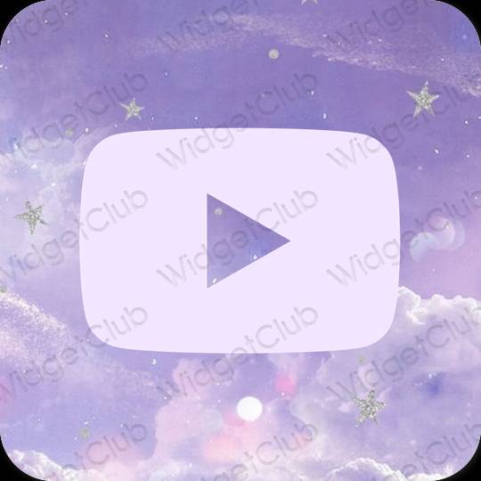 Естетичний фіолетовий Youtube значки програм