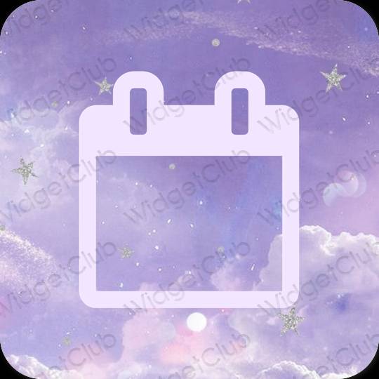 미적인 보라색 Calendar 앱 아이콘