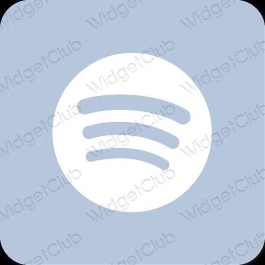 Estético azul pastel Spotify ícones de aplicativos