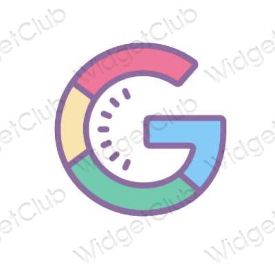 ესთეტიკური Google აპლიკაციის ხატები