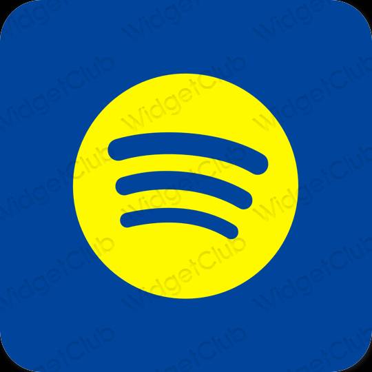 Estetik mavi Spotify uygulama simgeleri