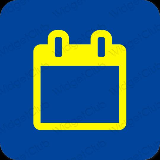 Ästhetisch blau Calendar App-Symbole