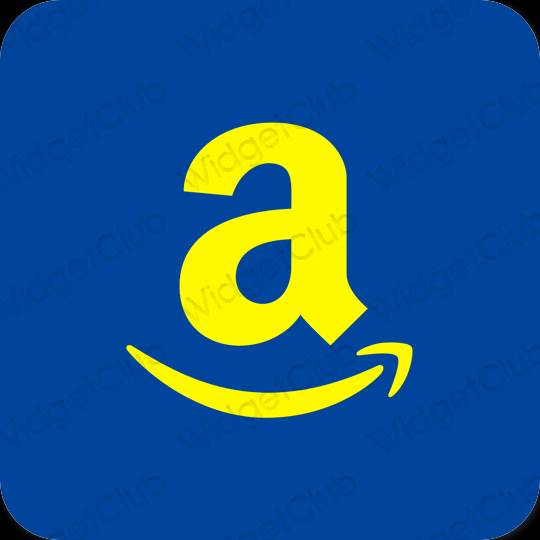 Esztétika kék Amazon alkalmazás ikonok