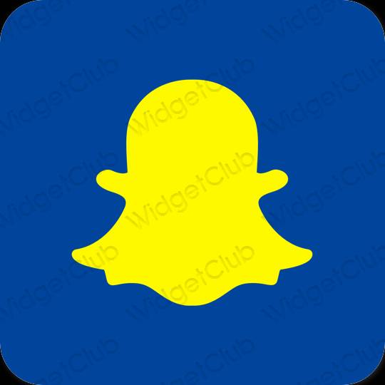 Естетичний блакитний snapchat значки програм