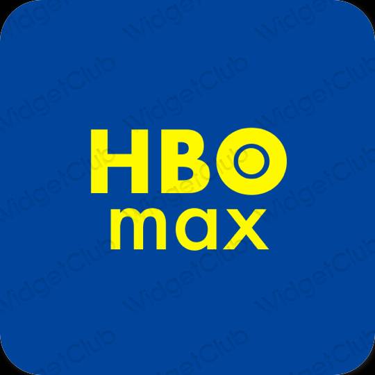 Estetické Modrá HBO MAX ikony aplikácií