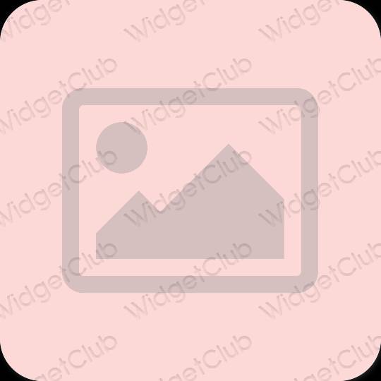 Æstetisk pastel pink Photos app ikoner