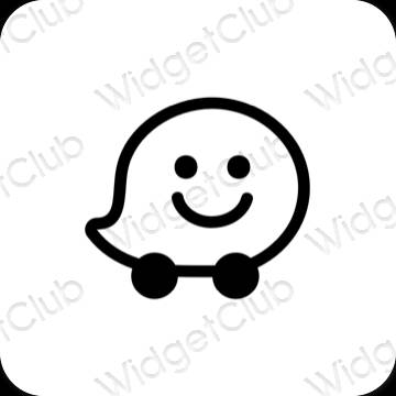 Ästhetische Waze App-Symbole