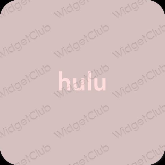 Estético rosa pastel hulu iconos de aplicaciones