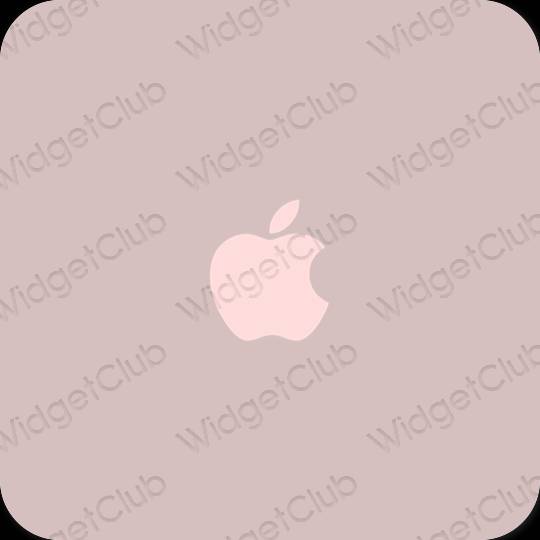 Aesthetic pastel pink Apple Store app icons