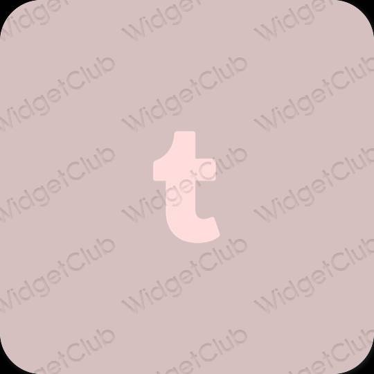 Estetisk rosa Tumblr app ikoner
