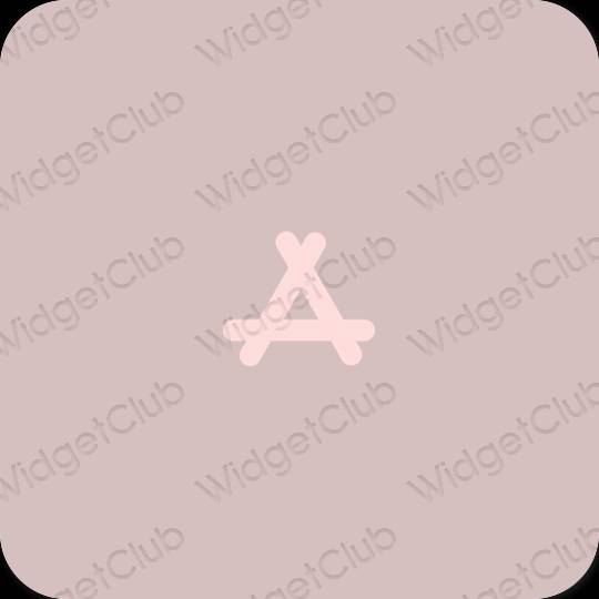 Estetyka pastelowy róż AppStore ikony aplikacji