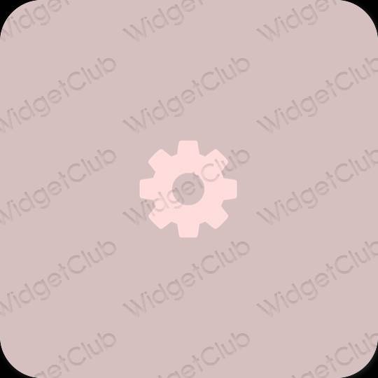 审美的 粉色的 Settings 应用程序图标