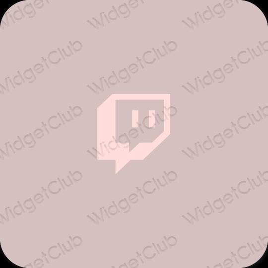 Estetisk rosa Twitch app ikoner