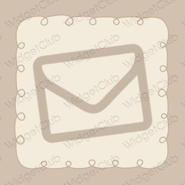 Esteettinen beige Mail sovelluskuvakkeet